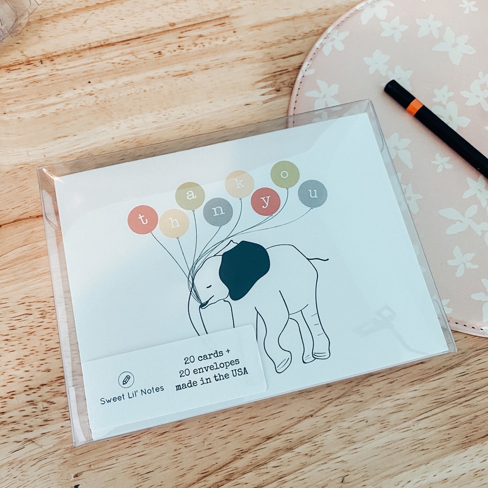 Thank you card set
